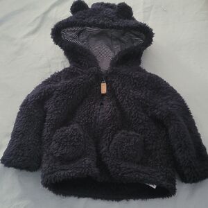 Carter's Dark Blue Fuzzy Kids Jacket with Ears